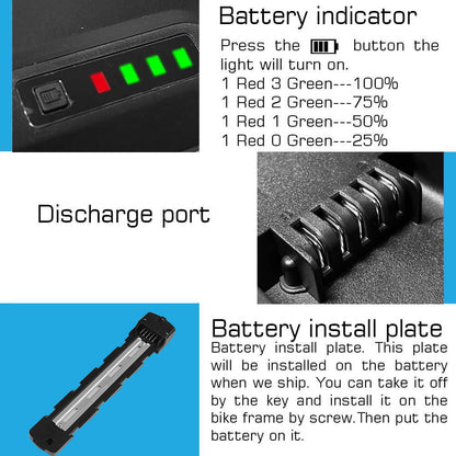 48V25Ah Ebike Battery For 19"+ Frames