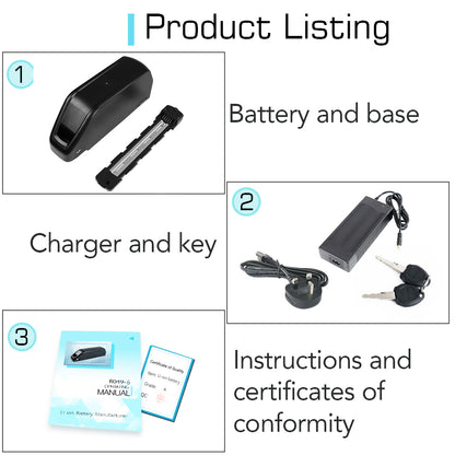48V25Ah Ebike Battery For 19"+ Frames